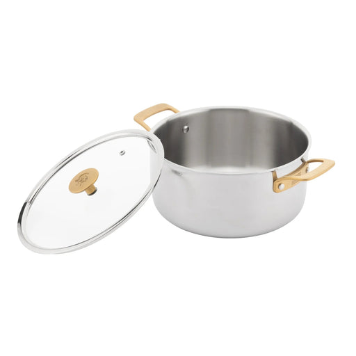 CHUCK HUGHES - Dutch Oven Tri - Ply5qt SS 24x11.5cm Home & Kitchen