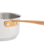 CHUCK HUGHES - Sauce Pan 1 - Ply SS2qt/18cm w/Gold Matte Han Home & Kitchen