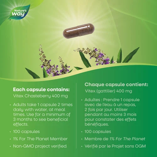 Nature's Way - Vitex Chasteberry 100 Veg Caps