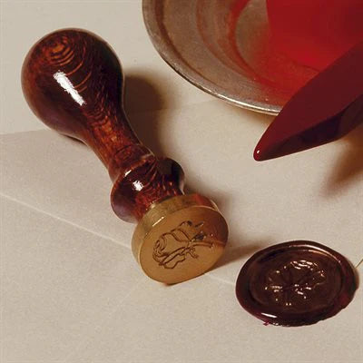 Jacques Herbin - illuminated brass seal - 5 mm - Ancient style - A to Z