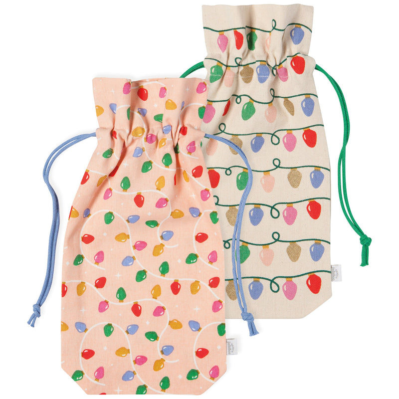 Jubilee - Holiday Glow Christmas Wine Bags Set of 2