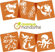 Clairefontaine - 6 mermaid and sea animal stencils Arts & Crafts
