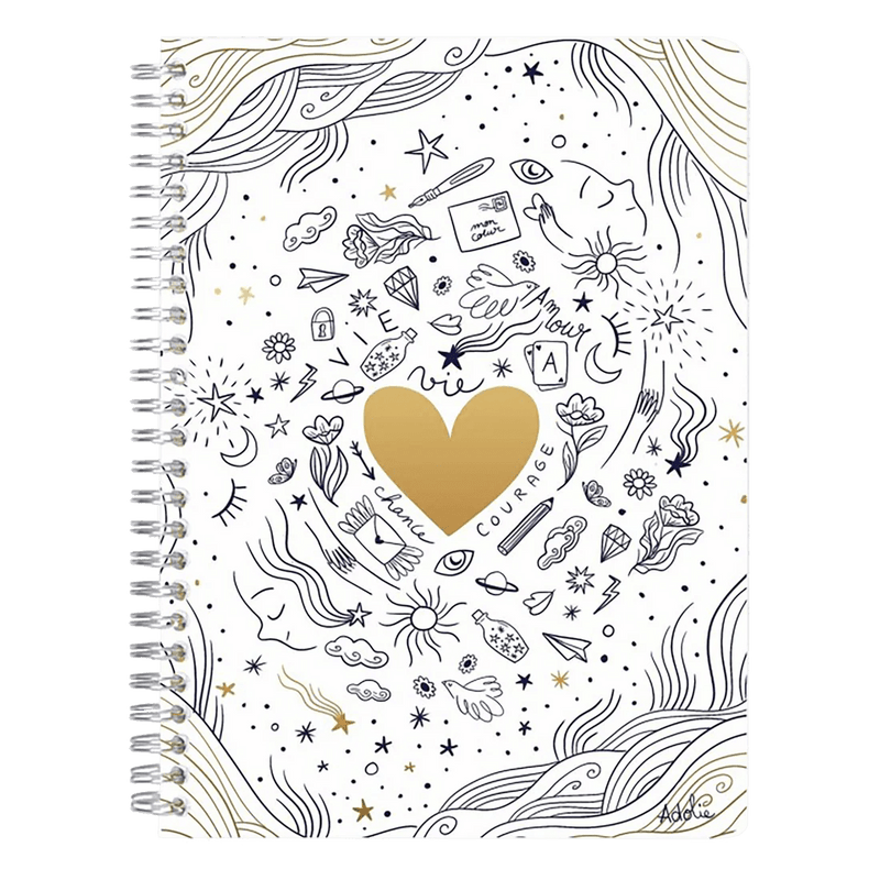 Clairefontaine - Adolie Wirebound Notebook A5 assorted 148 pages (5.8x8.3in) Toys & Games