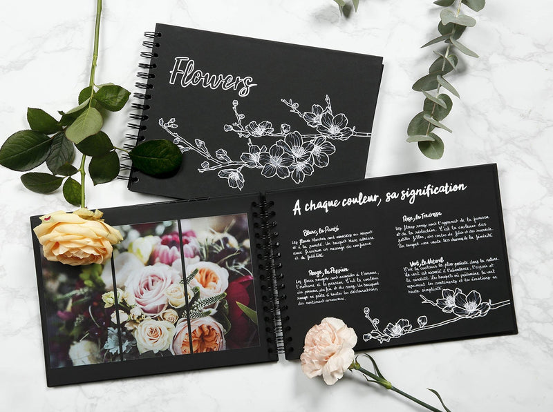 Clairefontaine - Black Hard Cover Album 21X16Cm 40S 185G