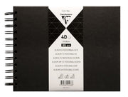 Clairefontaine - Black Hard Cover Album 21X16Cm 40S 185G