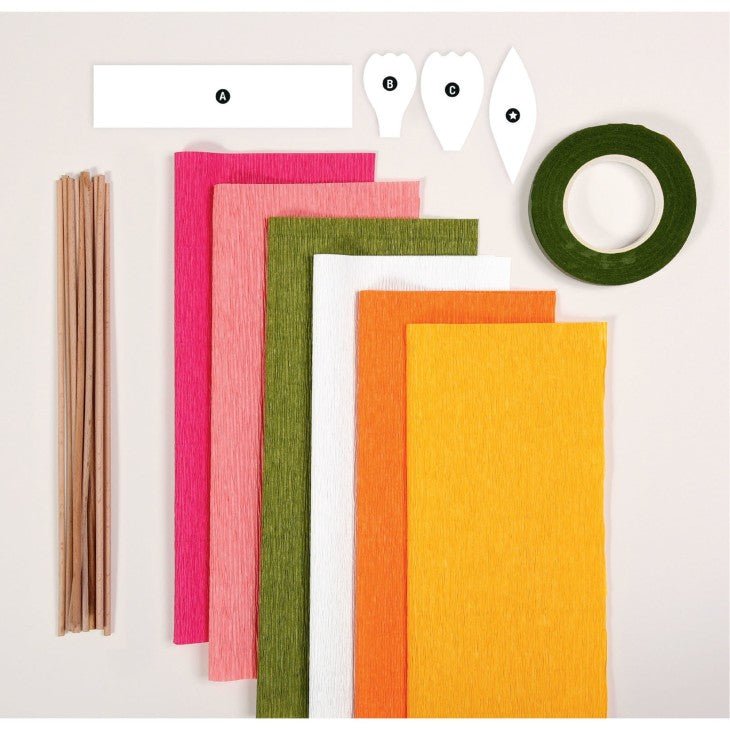 Clairefontaine - CREPE PAPER KIT, BUNCH OF FLOWERS, 8x0.50x11.75 Arts & Crafts