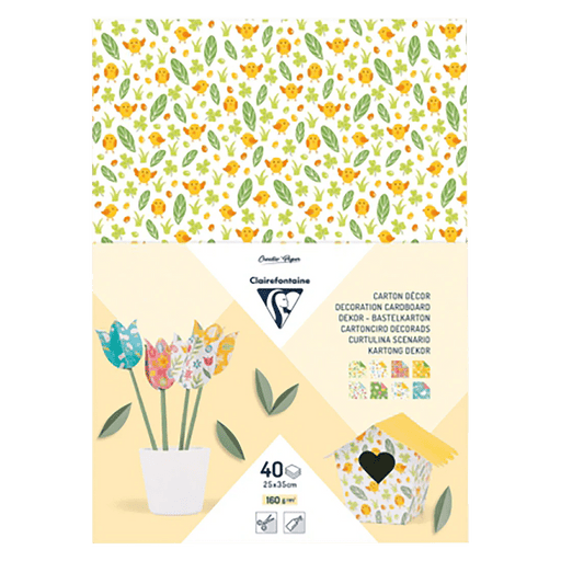 Clairefontaine - Decoration cardboard pack of 40 sheets 25x35cm, spring Arts & Crafts