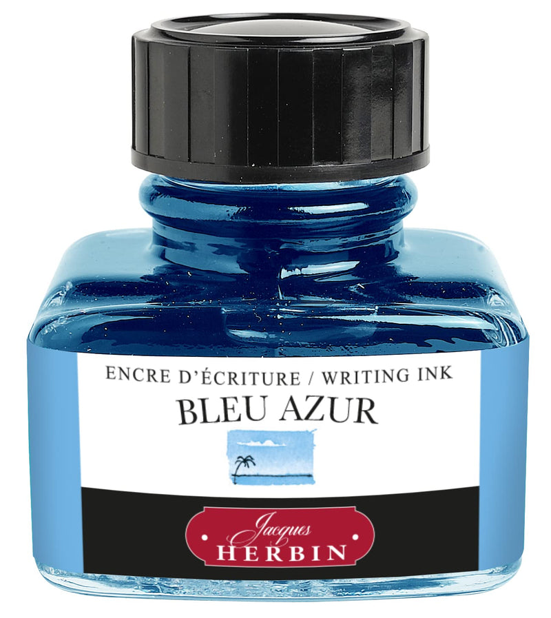 Herbin La Perle des Encres Azure writing ink – 30 mL bottle