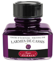 Herbin La Perle des Encres Blackcurrant Tears writing ink – 30 mL bottle