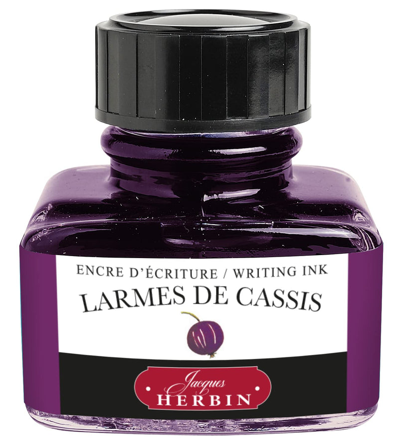 Herbin La Perle des Encres Blackcurrant Tears writing ink – 30 mL bottle