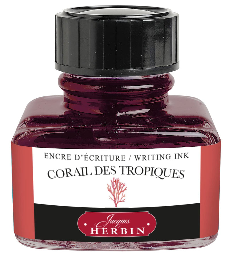 Herbin La Perle des Encres Tropical Coral writing ink – 30 mL bottle