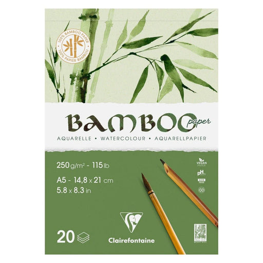 Clairefontaine - Glued Drawing Pad 20 BambooS 250G A5 Arts & Crafts