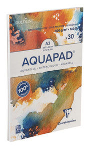 Clairefontaine - Goldline Aqua 300G Medium Fine Grit A3 30Sh White Arts & Crafts