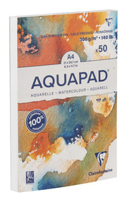 Clairefontaine - Goldline Aqua 300G Medium Fine Grit A4 50Sh White Arts & Crafts