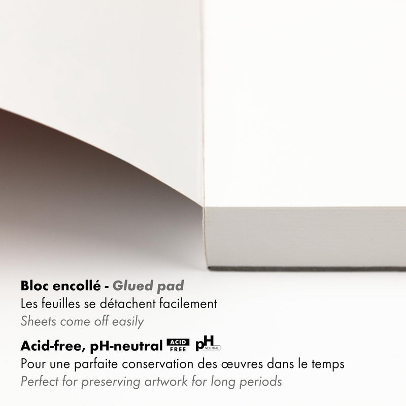 Clairefontaine - Goldline Aqua 300G Medium Fine Grit A4 50Sh White Arts & Crafts