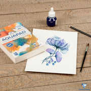 Clairefontaine - Goldline Aqua 300G Medium Fine Grit A5 70Sh White Arts & Crafts