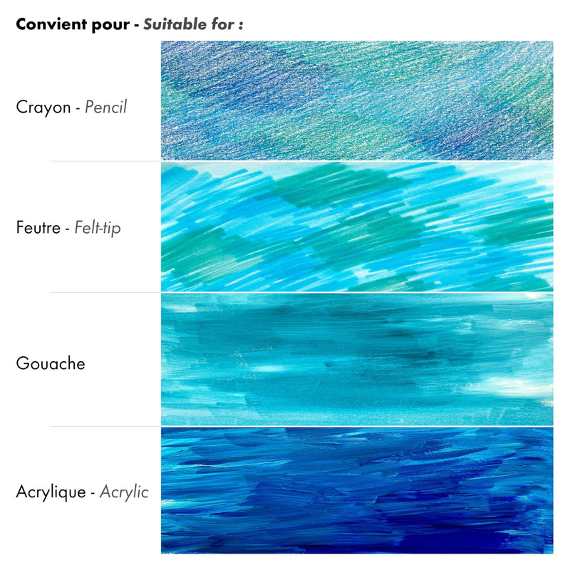 Clairefontaine - Grained Paint On Glue 115Lbs 20S 29.7x42cm Arts & Crafts