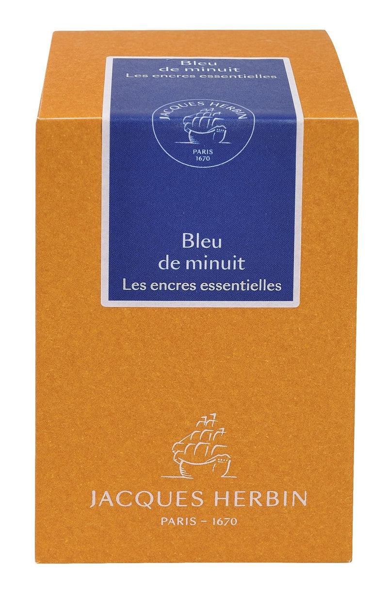 Jacques Herbin Essential Midnight Blue writing ink – 50 mL bottle