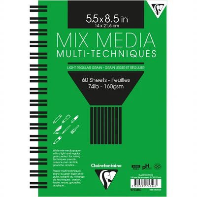 Clairefontaine - Media Mix Spiral 14X21.6 60S 160G Office Supplies