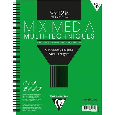 Clairefontaine - Media Mix Spiral 222.9X30.5 60S 160G Arts & Crafts