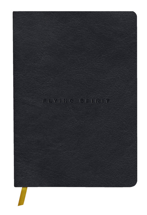 Clairefontaine - Notebook Flying Spirit Leather Lined A5 Black 180 pages (5.8x8.3in) Toys & Games