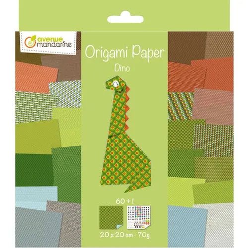 Clairefontaine - Origami Kit Dino 60 Sheets 20X20 Arts & Entertainment