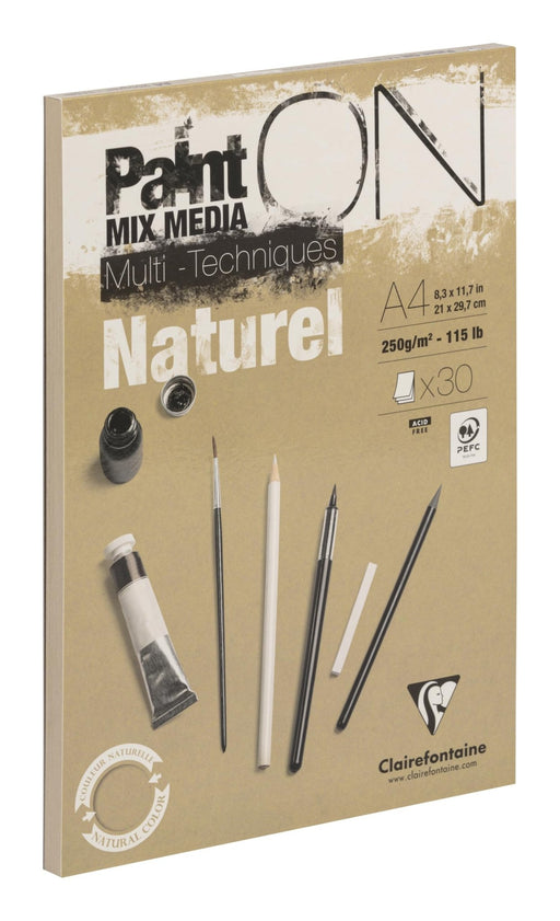 Clairefontaine - Painting on Multi Technic A4 250g 30S 21x29.7cm Arts & Crafts
