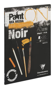 Clairefontaine - Painting On Multi Technic Black A3 250g 20S 29.7x42cm Arts & Crafts