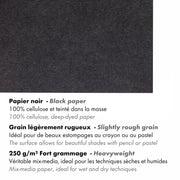Clairefontaine - Painting On Multi Technic Black A4 250g 20S 21x29.7cm Arts & Crafts
