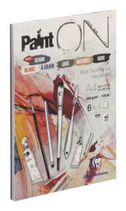 Clairefontaine - Paint'ON 115Lb N°6 Assorted Block 24S 8.3X11 Arts & Crafts