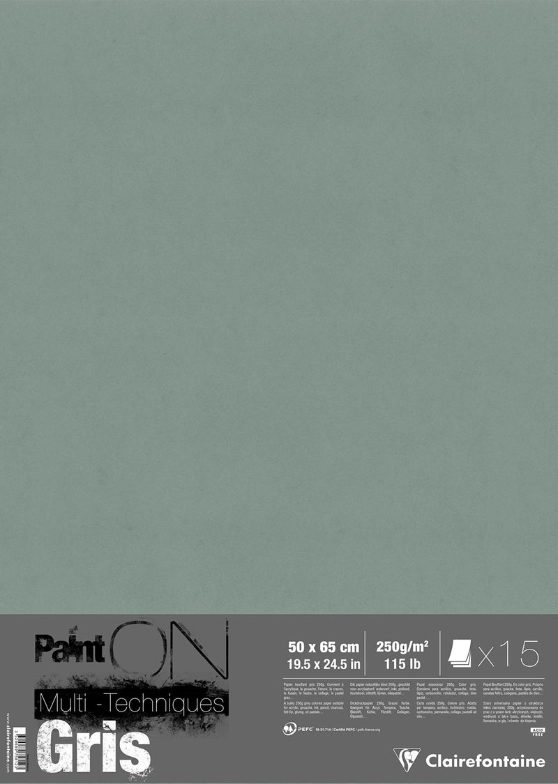 Clairefontaine - Paint'On 115Lb N°6 Assorted Pad 24S A3 Arts & Crafts