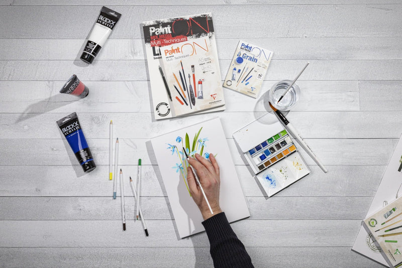 Clairefontaine - Paint'On A5 recycled paper pad 30S white 250g Arts & Crafts