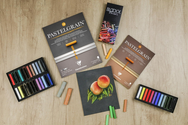 Clairefontaine - PastelGrain glued pad n°1 24x30cm 12sh 360g grey shades assorted Arts & Crafts