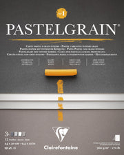 Clairefontaine - PastelGrain glued pad n°1 24x30cm 12sh 360g grey shades assorted Arts & Crafts