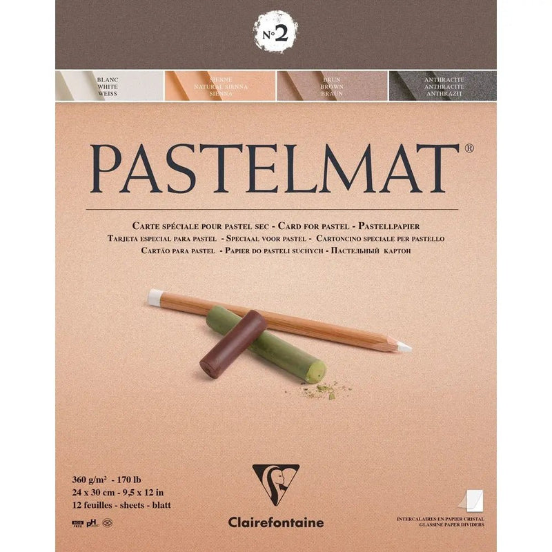 Clairefontaine - Pastelmat Pad N°3 360g Assorted 12 Sheets 9.4x11.8in Arts & Crafts