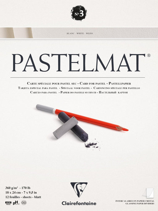 Clairefontaine - Pastelmat Pad N°3 360g White 12 Sheets 7.1x9.45in Toys & Games