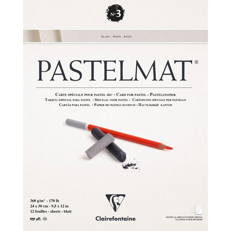 Clairefontaine - Pastelmat Pad N°3 360g White 12 Sheets 9.4x11.8in Toys & Games