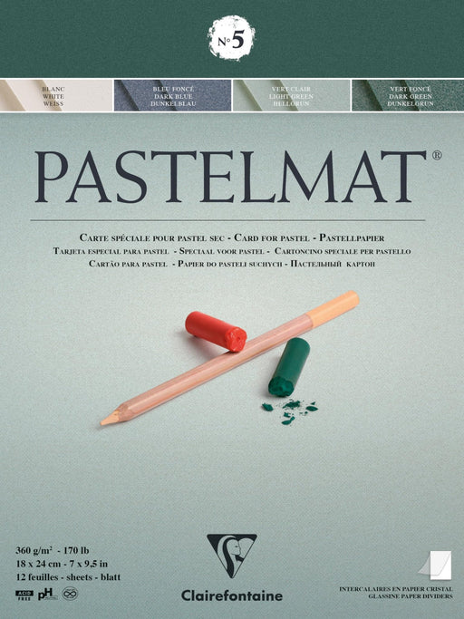 Clairefontaine - Pastelmat Pad N°5 360g Assorted 12 Sheets 7.1x9.45in Arts & Entertainment