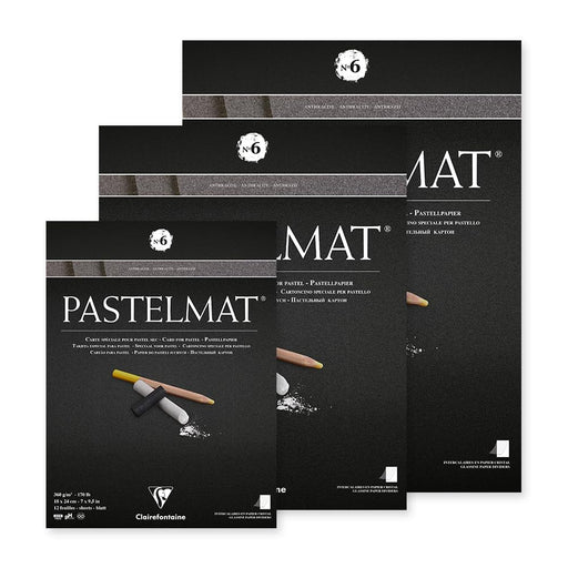 Clairefontaine - Pastelmat Pad N°6 360g Anthracite 12 Sheets 11.8x15.75in Arts & Entertainment