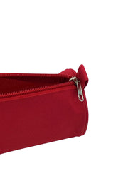 Clairefontaine - Round Pencil Case - 600 Deniers Polyester - Red (2.75x8.7in) Office Supplies