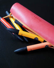 Clairefontaine - Round Pencil Case Italian Leatherette Rhodiarama Raspberry (8.45x2in) Toys & Games