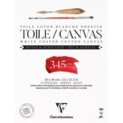 Clairefontaine - T. de Lys cotton white canvas 345g 10 sheets pad 30x40cm Arts & Entertainment