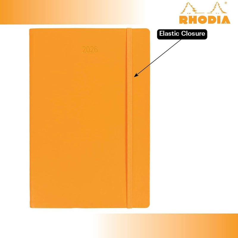 Clairefontaine - Webplanner 2026: horizontal Grid Agenda - Poppy - 160 pages (4x5.9in)