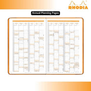 Clairefontaine - Webplanner 2026: horizontal Grid Agenda - Poppy - 160 pages (4x5.9in)