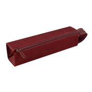 Clairefontaine - Zippered Hardcase Pencil box - Italian Leatherette (9x2x2in) Office Supplies Burgubdy