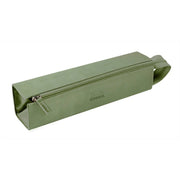 Clairefontaine - Zippered Hardcase Pencil box - Italian Leatherette (9x2x2in) Office Supplies Celadon