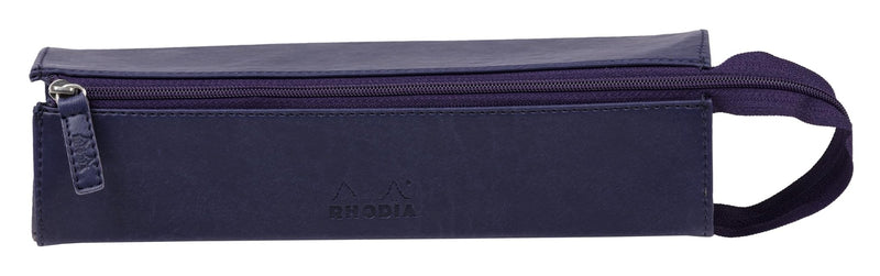 Clairefontaine - Zippered Hardcase Pencil box - Italian Leatherette (9x2x2in) Office Supplies Fuchsia
