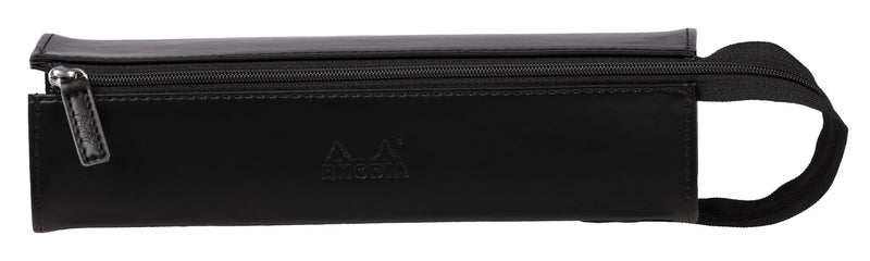 Clairefontaine - Zippered Hardcase Pencil box - Italian Leatherette (9x2x2in) Office Supplies Fuchsia