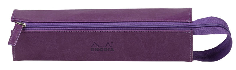 Clairefontaine - Zippered Hardcase Pencil box - Italian Leatherette (9x2x2in) Office Supplies Fuchsia
