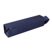 Clairefontaine - Zippered Hardcase Pencil box - Italian Leatherette (9x2x2in) Office Supplies Midnight